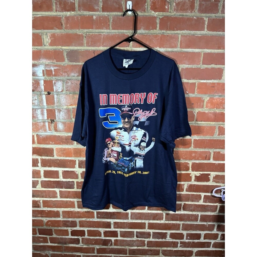 Vintage Y2k 2001 In Memory Of Dale Earnhardt Nascar Racing Shirt Sports Adult XL